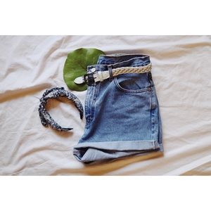 90’s Calvin Klein Hi-Rise Denim Shorts / Sz 7-8